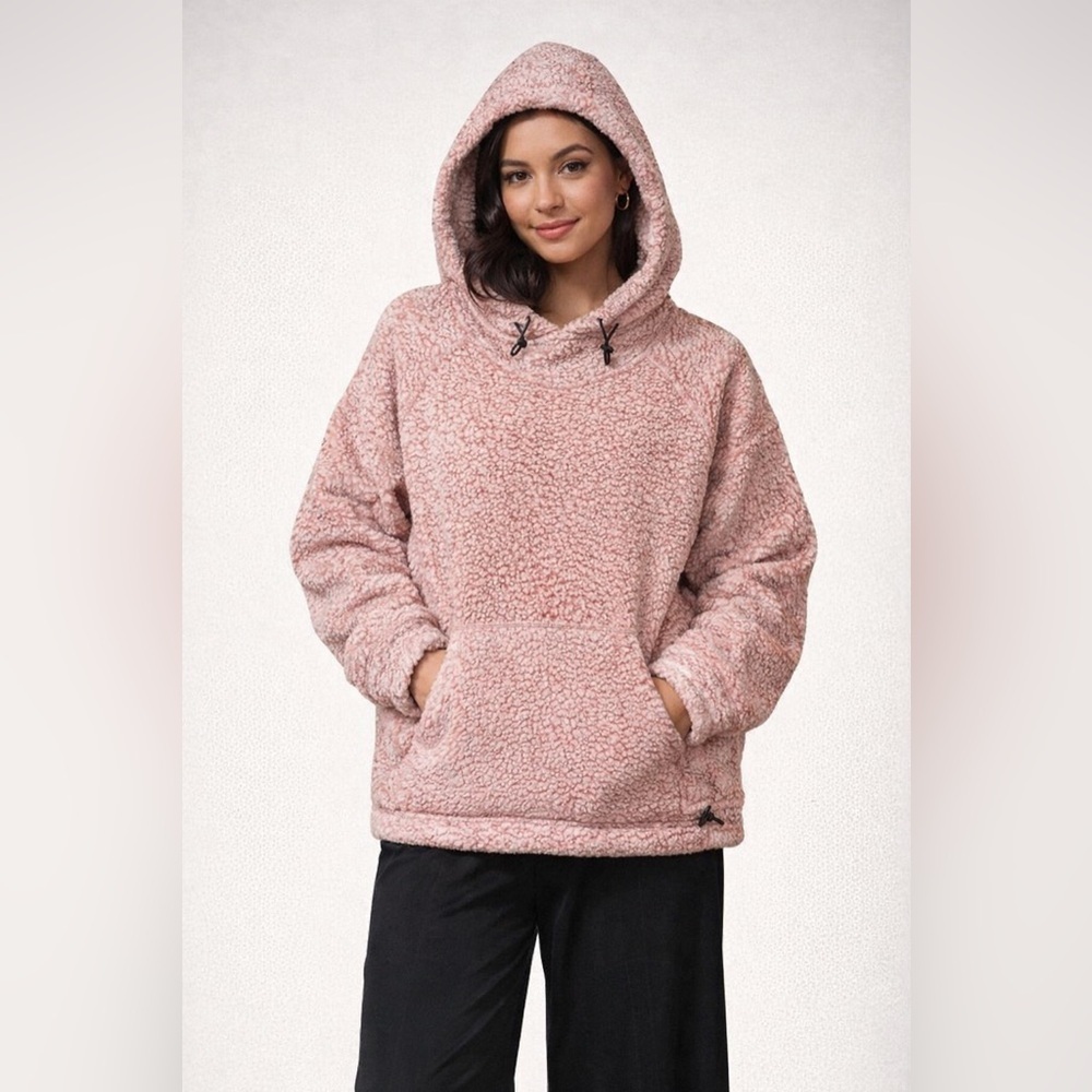 144. Victoria’s Secret PINK Sherpa Hoodie – Size Large